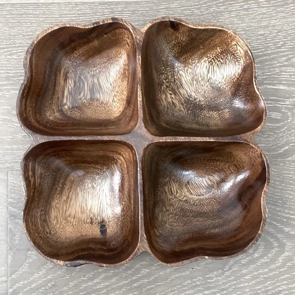 Monkey Pod Vintage Philippines Wooden Serving Tray Platter